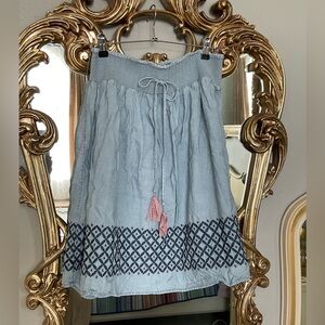 Down East Blue and Pink Patterned Skirt